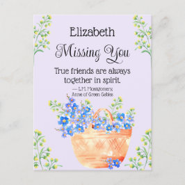 De waterverf vergeet me niet de Vriendelijke Citaa Briefkaart