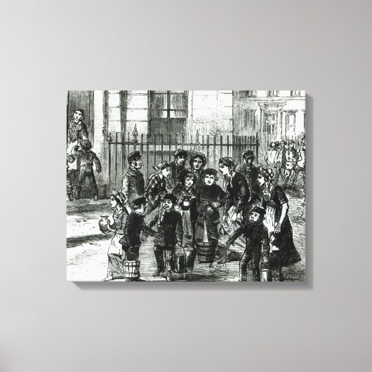 De watervoorziening canvas afdruk (Voorkant)