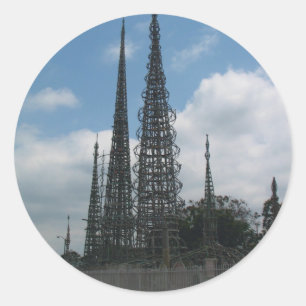 De Watts Towers Ronde Sticker