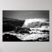 De Wave Black en White Poster (Voorkant)