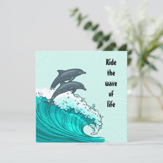 De Wave Flat Card Kaart (Staand voorkant)