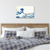 De Wave Hokusai Beroemde Japanse reis Fine art Canvas Afdruk (Insitu (Slaapkamer))