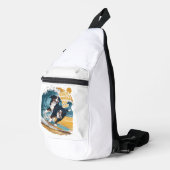 De Wave Rider Berner Mountain Dog Surfen Sling Bag (Rechterhoek)