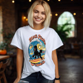 De Wave Rider Surfing Black Poodle T-shirt