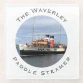 De Waverley Paddle Steamer Glazen Onderzetter (Voorkant)