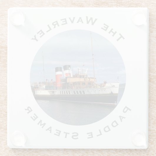 De Waverley Paddle Steamer Glazen Onderzetter (Achterkant)