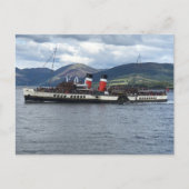 De Waverley Paddle Steamer in Schotland Briefkaart (Voorkant)