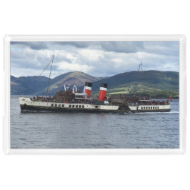 De Waverley Paddle Steamer voor de kust van Schotl Acryl Dienblad