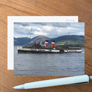 De Waverley Paddle Steamer voor de kust van Schotl Briefkaart