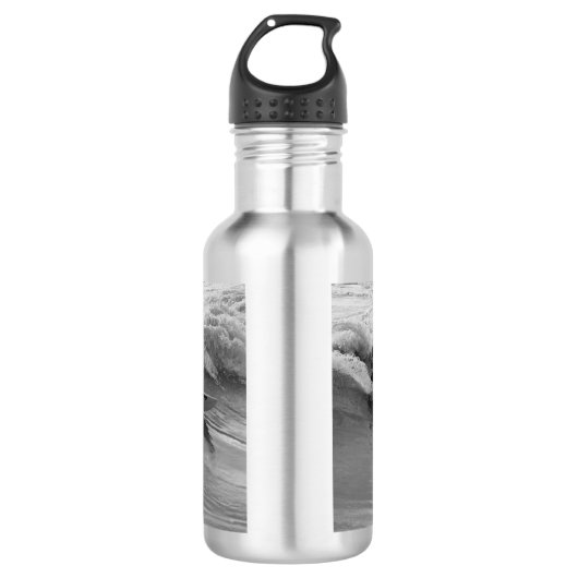 De Waves Grayscale-waterflesje omdoen Waterfles (Voorkant)