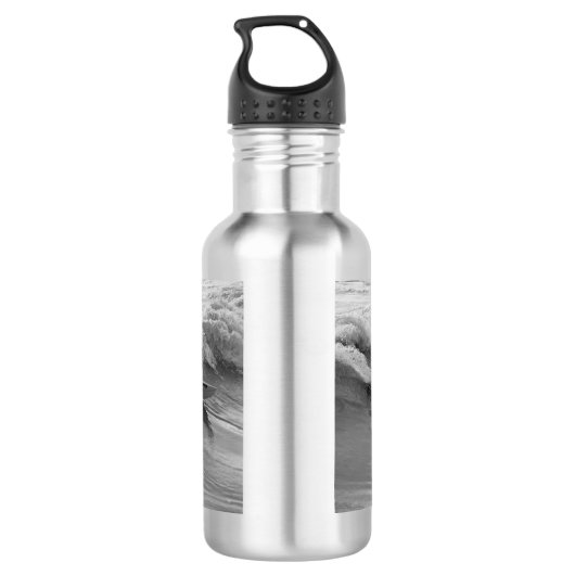 De Waves Grayscale-waterflesje omdoen Waterfles (Achterkant)