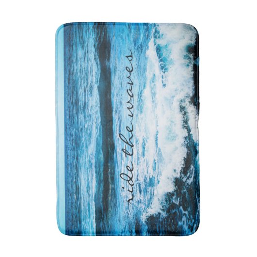 De Waves Quote Hawaii Blue Ocean Photo Badmat (Voorkant Verticaal)