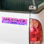 de Way, de Truth, de Life Bumpersticker (Op Truck)