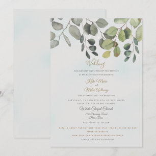 De website Dusty Turquoise Foliage Including Weddi Kaart