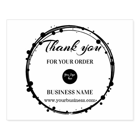 De website van de douane Cirkel Dank u Bedrijfs Lo Rubberstempel (Afrduk)