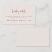 De website van de Terracotta Terracotta & Cream We Informatiekaartje (Voorkant / Achterkant)