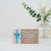 De website van het Collectie "Rustic Blue Bow Wedd Informatiekaartje (Staand voorkant)