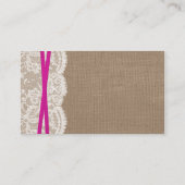 De website van het Collectie Rustic Pink Bow Weddi Informatiekaartje (Achterkant)
