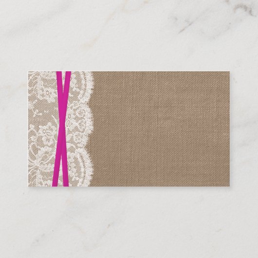 De website van het Collectie Rustic Pink Bow Weddi Informatiekaartje (Achterkant)