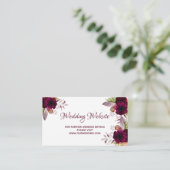 De website van het huwelijk geeft details over de informatiekaartje (Staand voorkant)