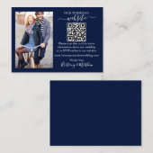 De website van het huwelijk minimaliseert Eenvoudi Informatiekaartje (Voorkant / Achterkant)