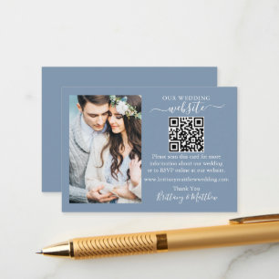 De website van het huwelijk minimaliseert QR Foto Informatiekaartje