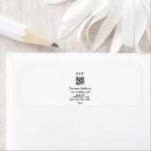 De website van het huwelijk rsvp q r code voegt na etiket (Insitu)