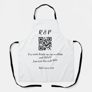 De website van het huwelijk rsvp q r code voegt na schort