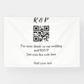 De website van het huwelijk rsvp q r code voegt na spandoek (Horizontaal)