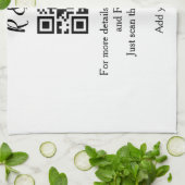 De website van het huwelijk rsvp q r code voegt na theedoek (Gevouwen)