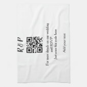 De website van het huwelijk rsvp q r code voegt na theedoek (Verticaal)