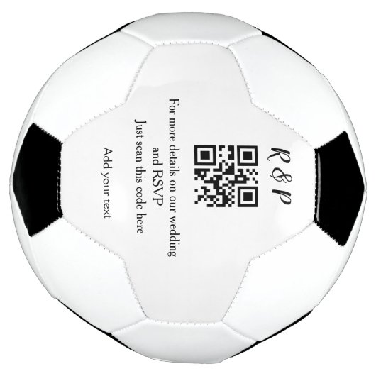 De website van het huwelijk rsvp q r code voegt na voetbal (Gedraaid)