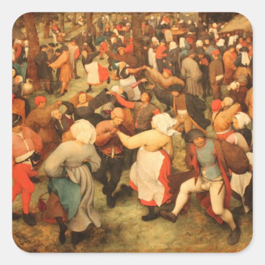 De weddenschap - 1566 vierkante sticker (Voorkant)