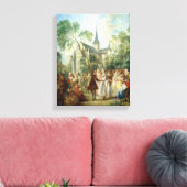 De weddenschap canvas afdruk (Insitu (Woonkamer))