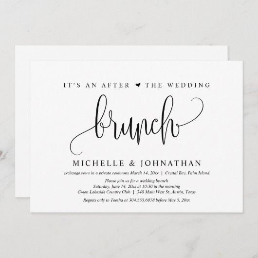 De weddenschap lokt uit na de bruiloft. kaart (Voorkant / Achterkant)