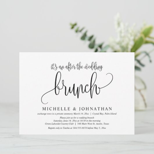 De weddenschap lokt uit na de bruiloft. kaart (Staand voorkant)