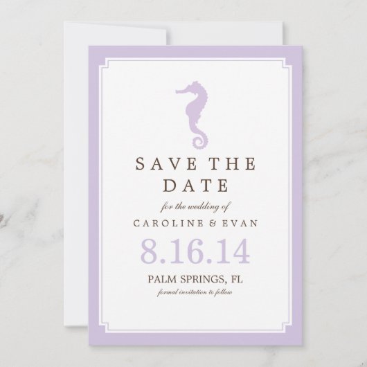 De weddenschap van de lavender bewaart de Datum Save The Date (Voorkant)