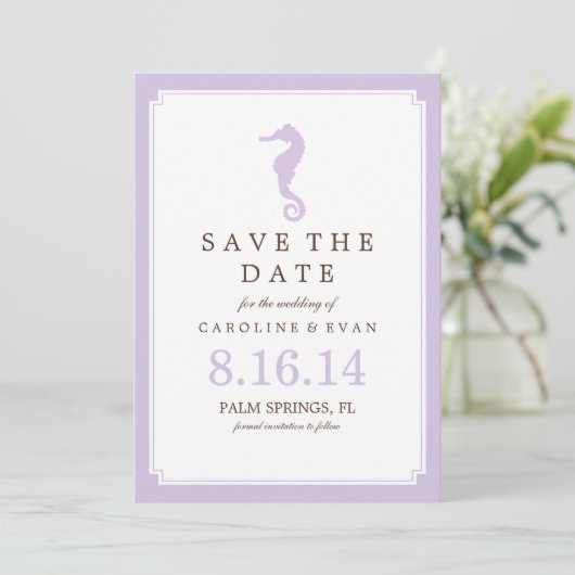 De weddenschap van de lavender bewaart de Datum Save The Date (Staand voorkant)