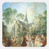 De weddenschap vierkante sticker (Voorkant)