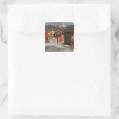 De weddenschappen vierkante sticker (Tas)