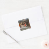 De weddenschappen vierkante sticker (Envelop)