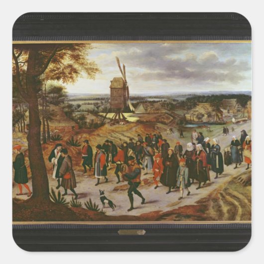 De weddenschappen vierkante sticker (Voorkant)