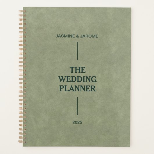 De Wedding Planner Green Leather Custom Name (Voorkant)