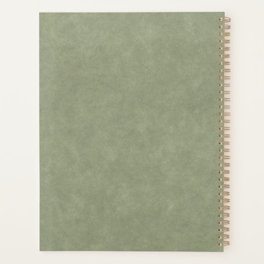 De Wedding Planner Green Leather Custom Name (Achterkant)