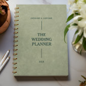 De Wedding Planner Green Leather Custom Name