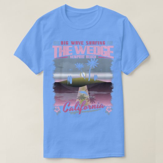 DE WEDGE NEWPORT BEACH CALIFORNIA T-SHIRT (Design voorkant)