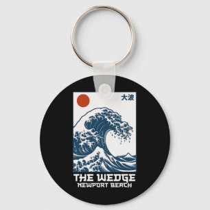 De Wedge Surf Spot Newport Beach Surfen Grote Wa Sleutelhanger