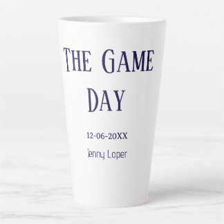 de wedstrijd dag voetbalclub wedstrijd naam jaar d latte mok