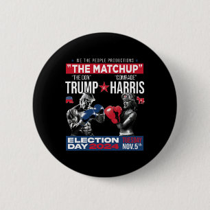 De Wedstrijd De Don En Comrade Harris - Pro Trump Ronde Button 5,7 Cm
