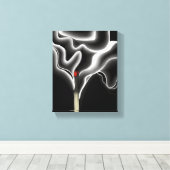 De wedstrijd | Hedendaagse rook moderne schilderku Canvas Afdruk (Insitu (Houten vloer))